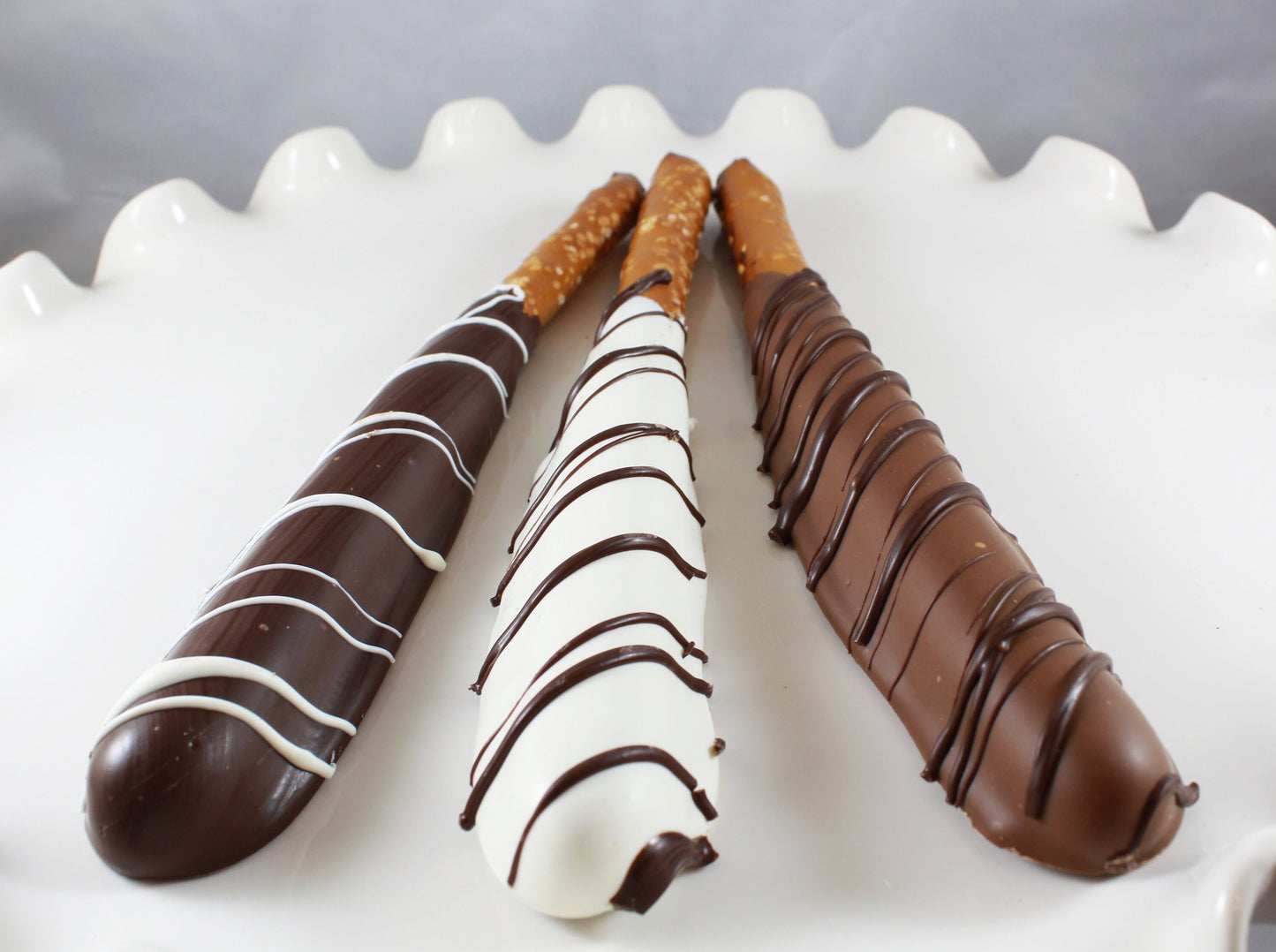 Large Chocolate Caramel Pretzel Rods (3)