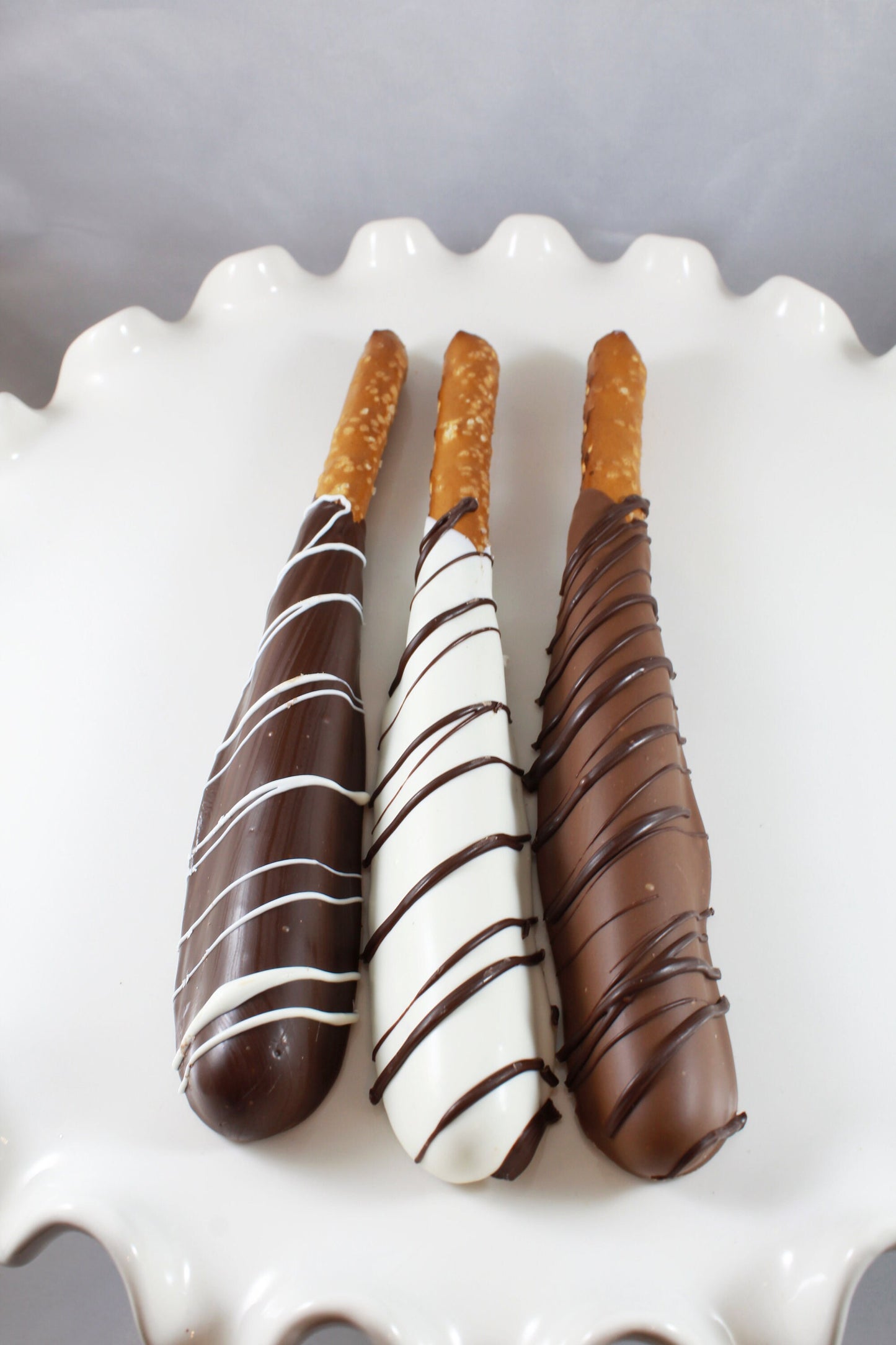 Large Chocolate Caramel Pretzel Rods (3)