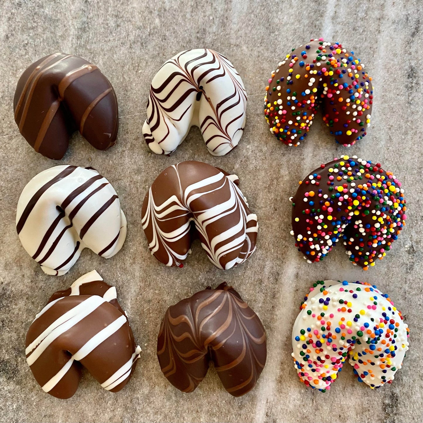 Chocolate Dipped Fortune Cookies (6 or 12)