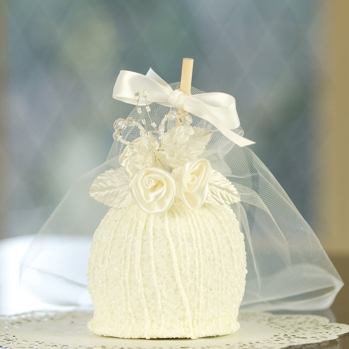 Bride and Groom Chocolate Caramel Apple