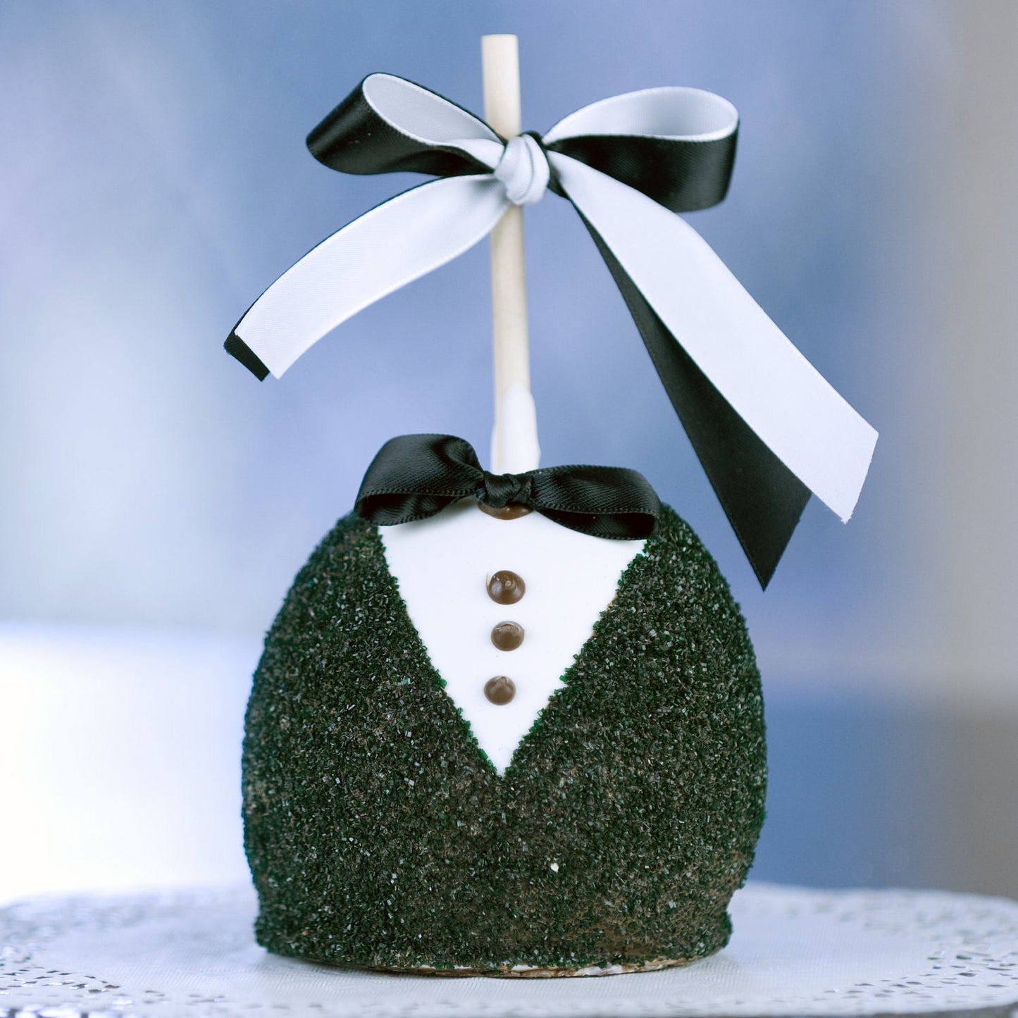 Bride and Groom Chocolate Caramel Apple