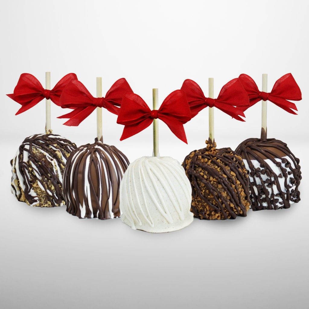 Five Gourmet Chocolate Caramel Apples