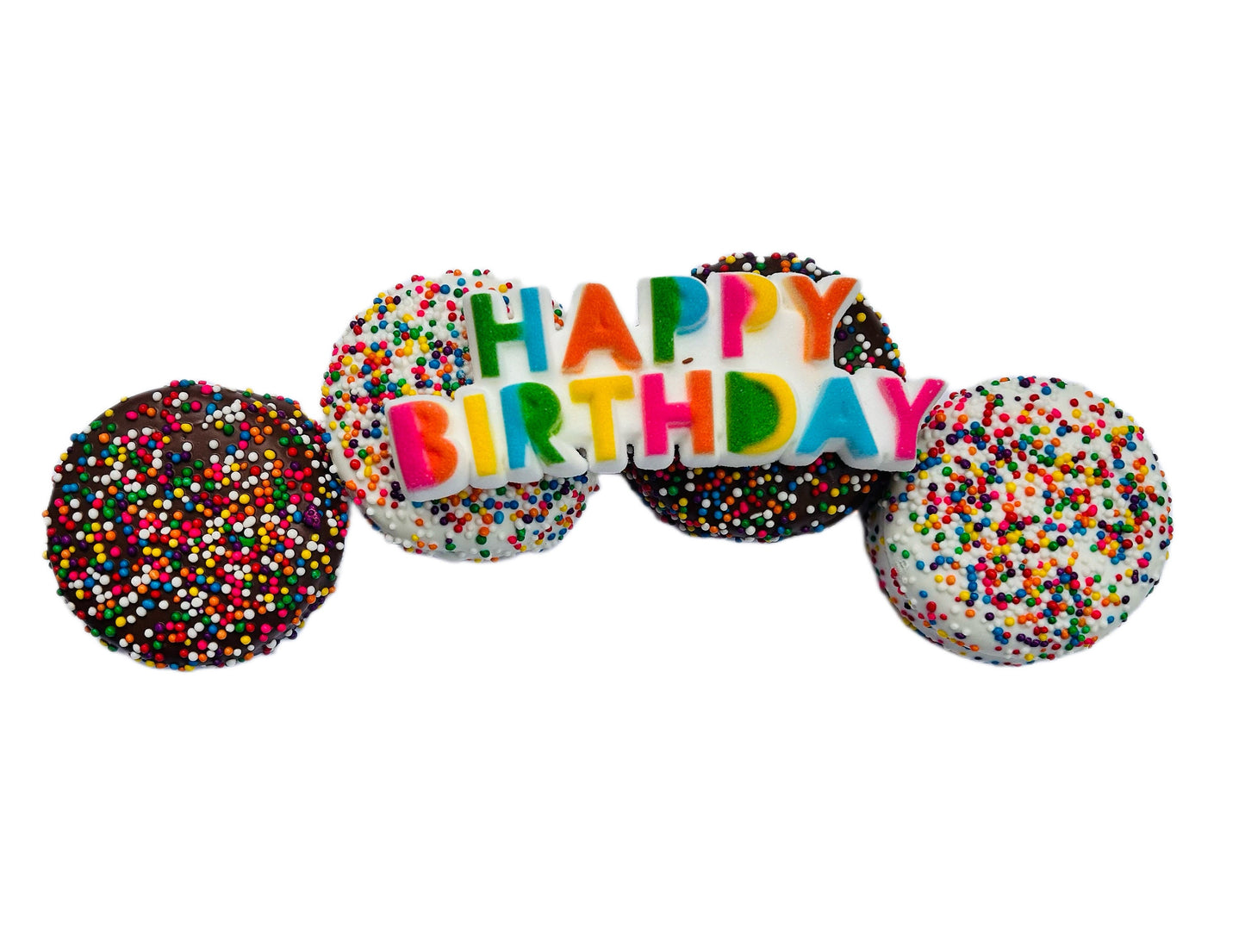 Happy Birthday Chocolate Dipped Oreos